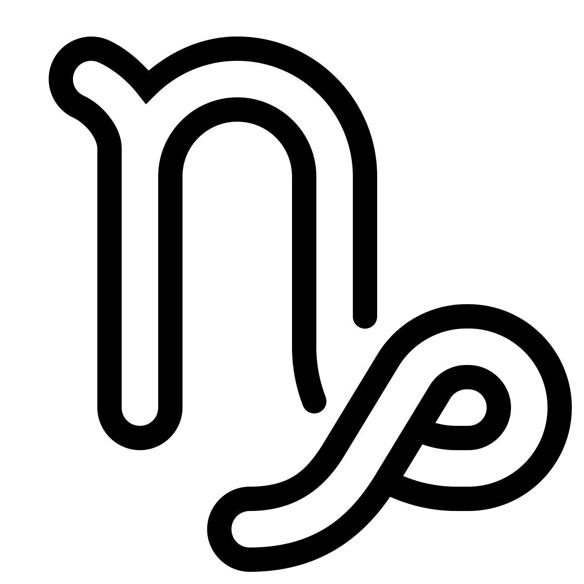 parakeet line style steinbock icon