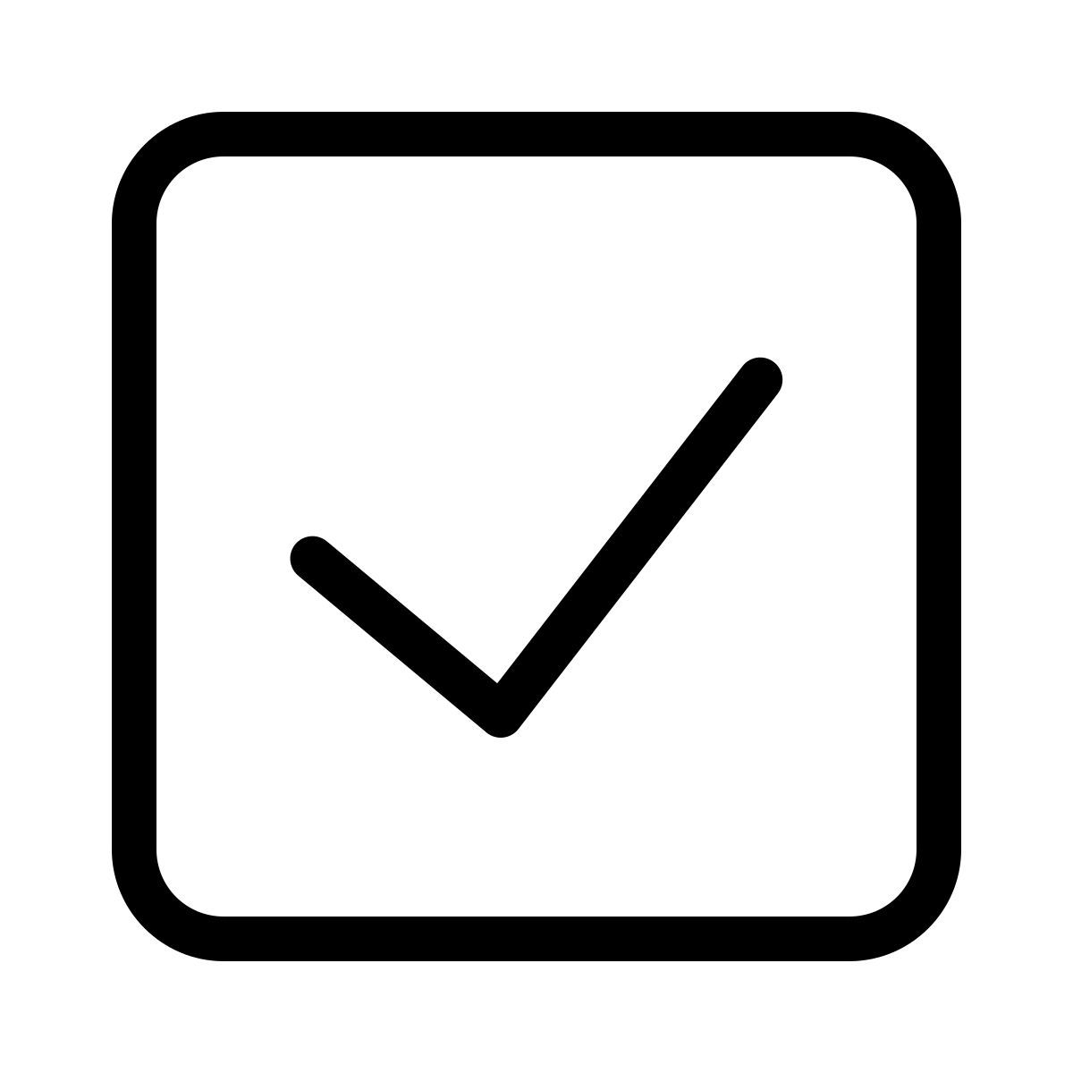 parakeet line style caixa de seleção marcada icon