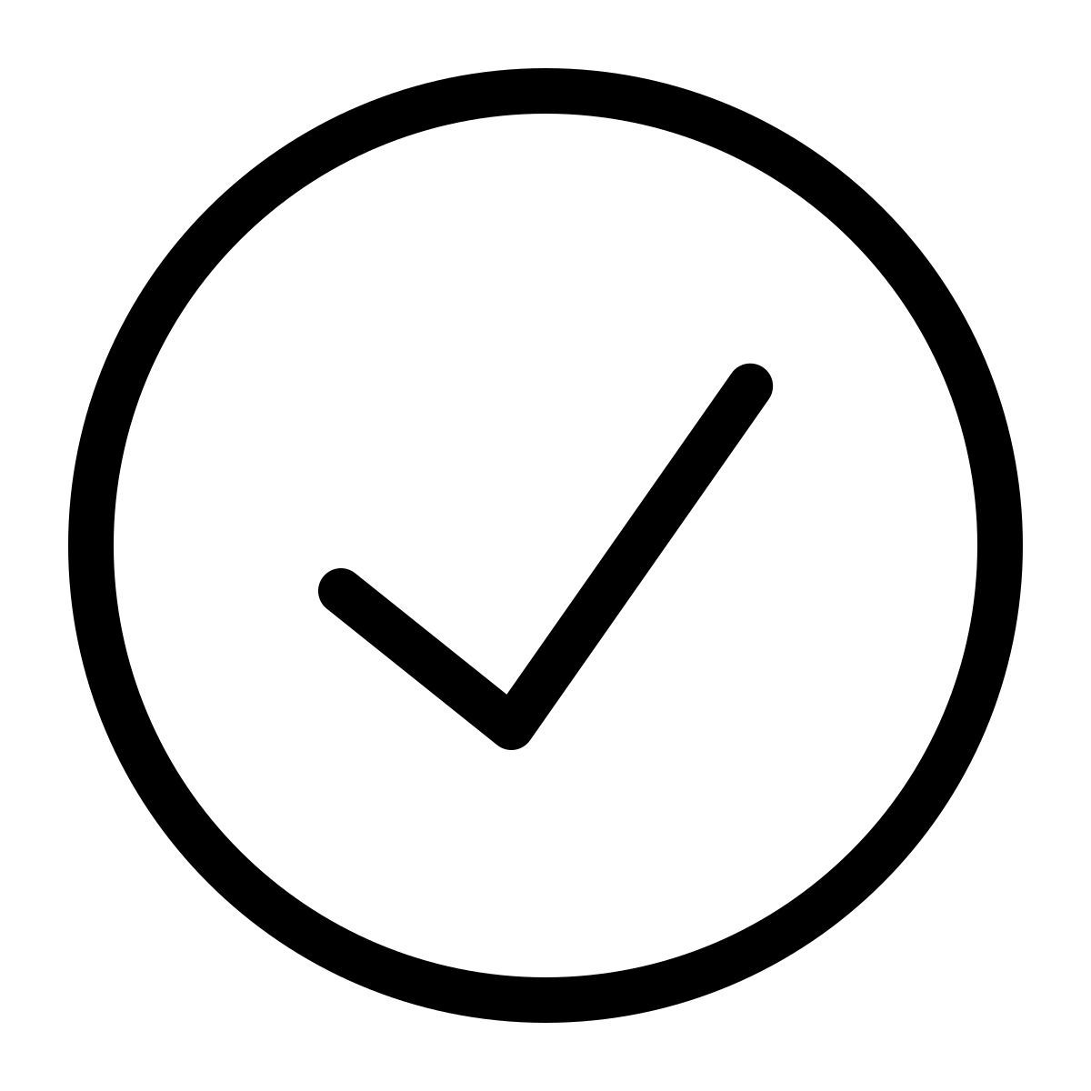 parakeet line style checkmark icon