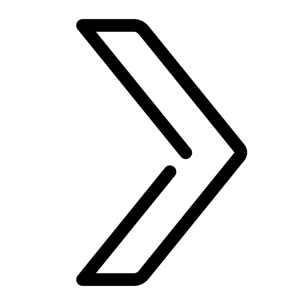 parakeet line style winkel rechts icon