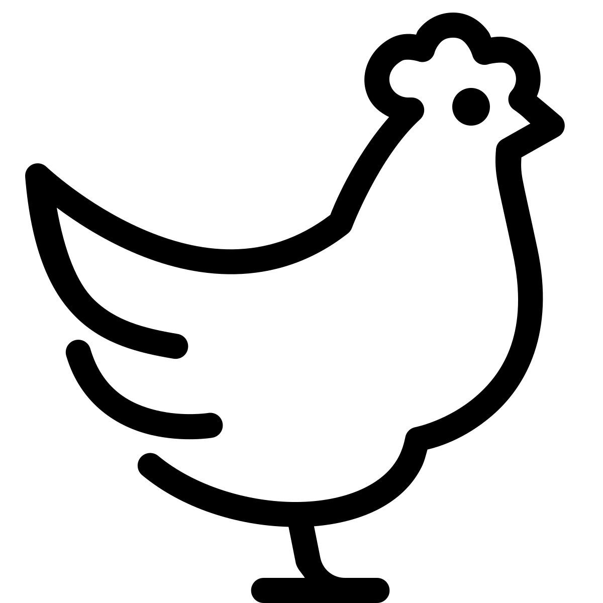 parakeet line style 鸡 icon