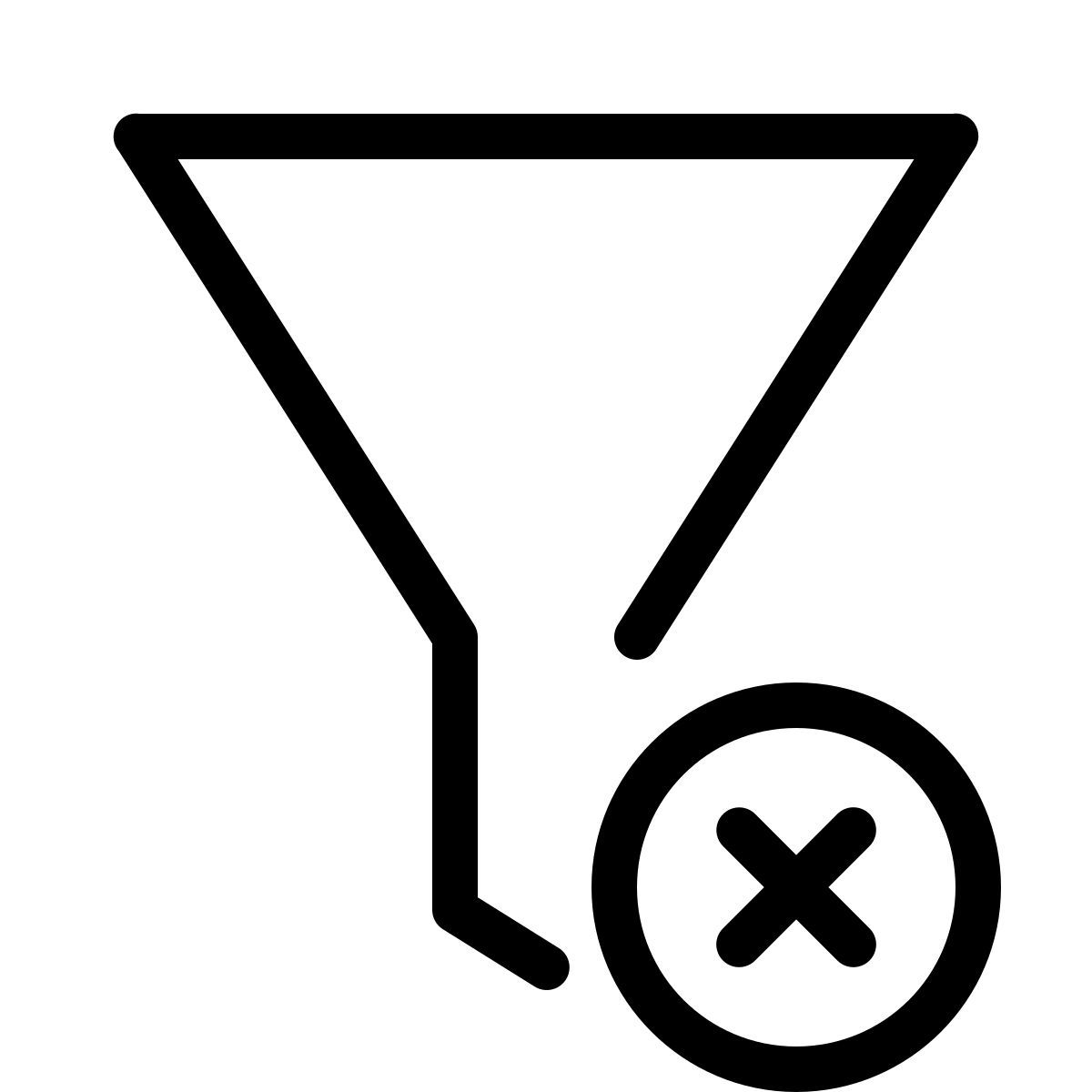 parakeet line style clear filters icon