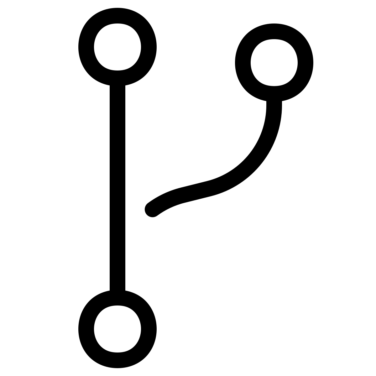 parakeet line style code fork icon