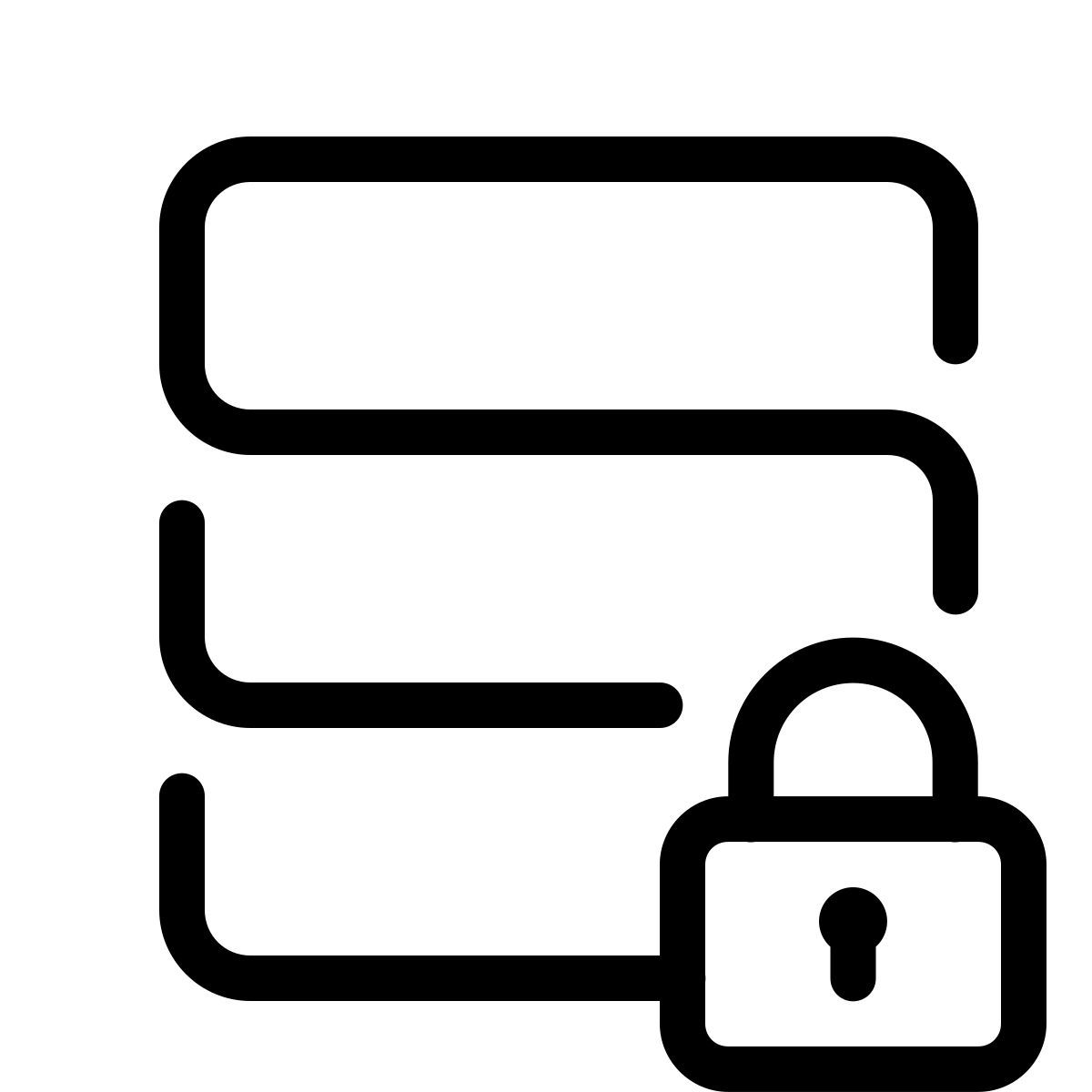 parakeet line style data encryption icon