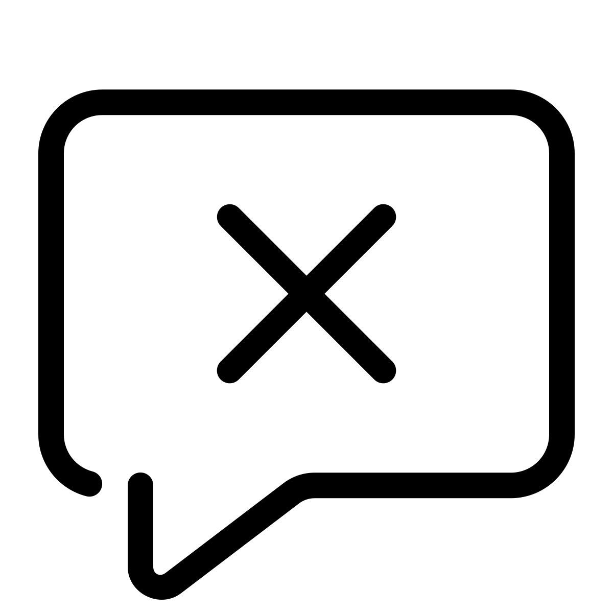 parakeet line style borrar mensaje icon