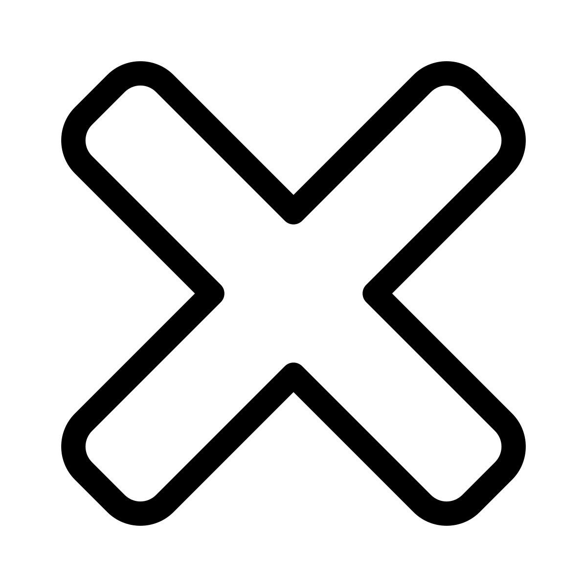 parakeet line style close icon