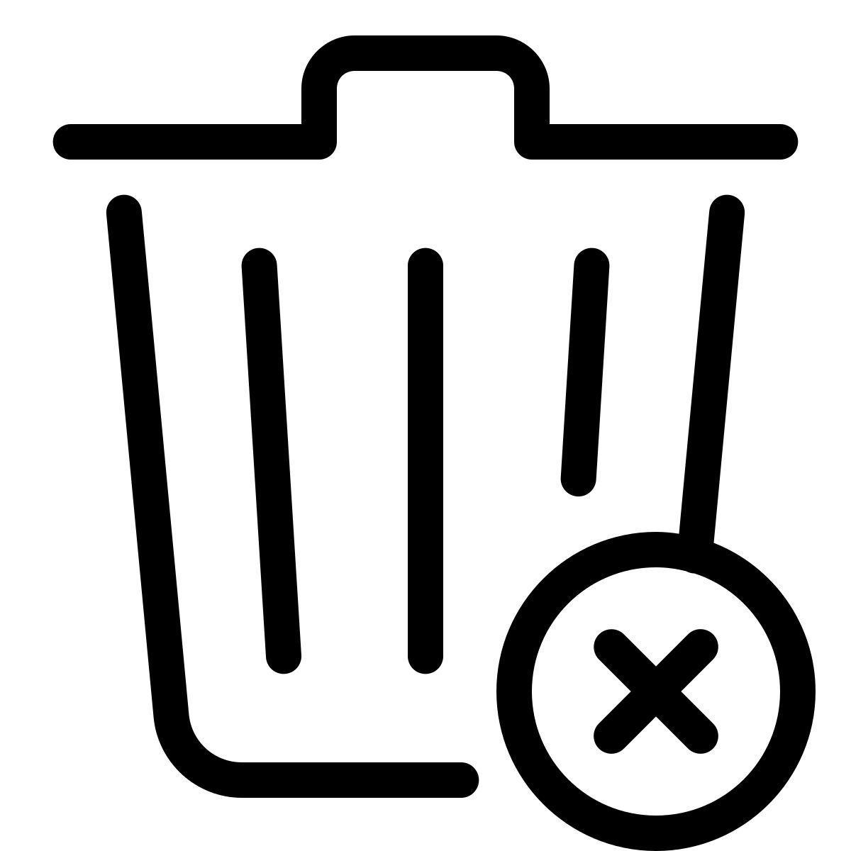 parakeet line style supprimer la corbeille icon