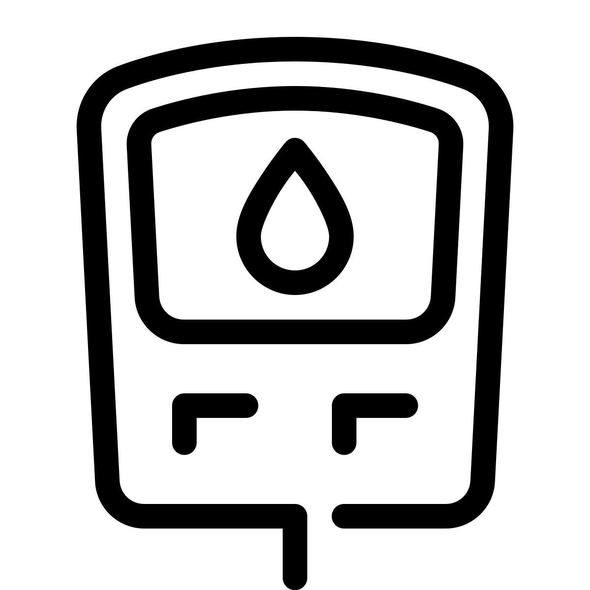 parakeet line style monitor de diabetes icon