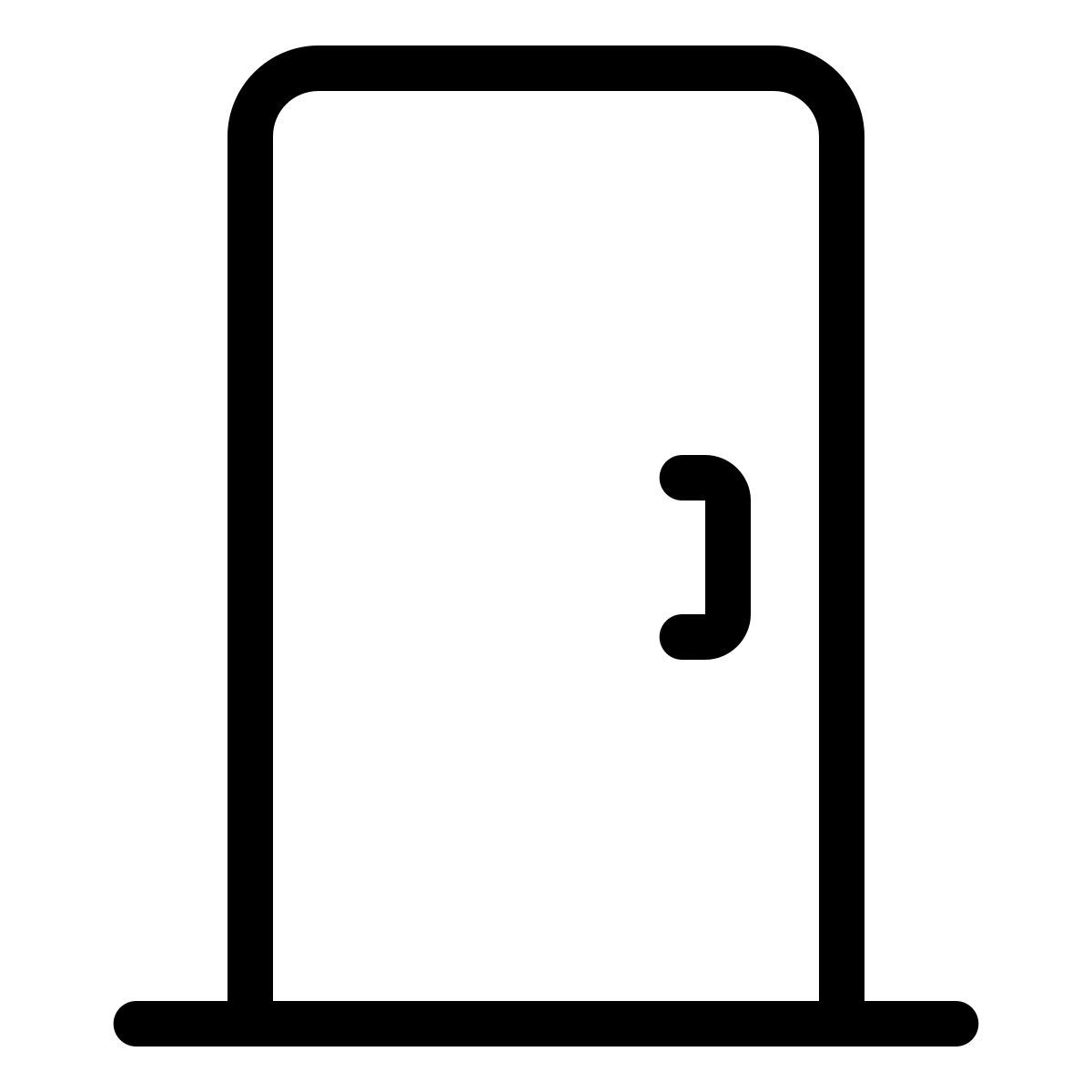 parakeet line style closed door icon