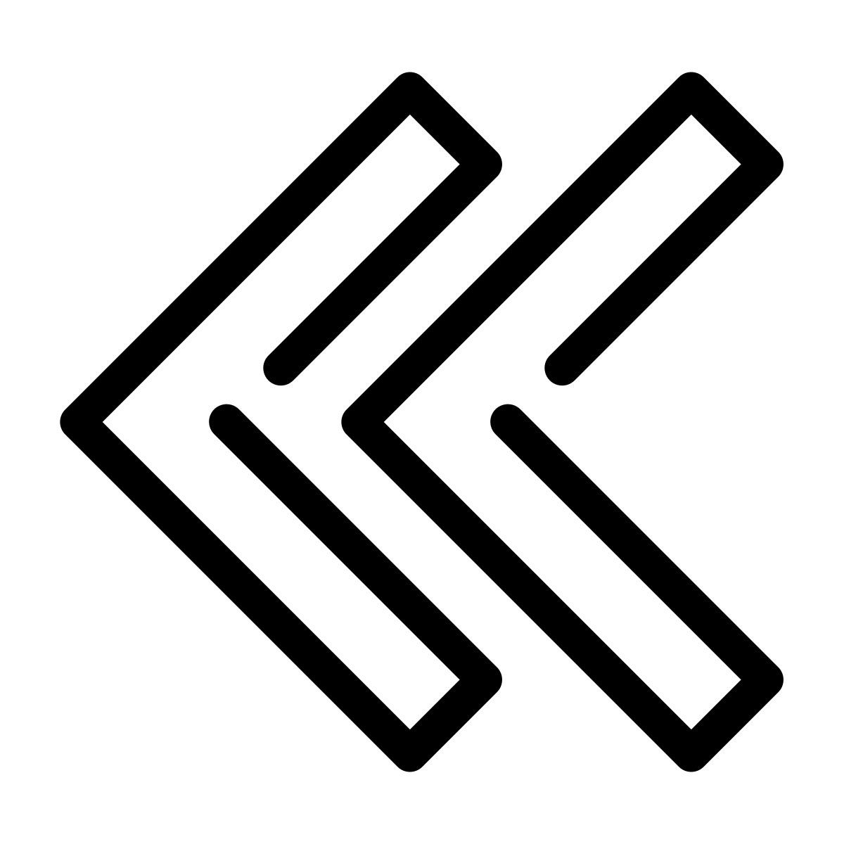 parakeet line style doppelt links icon