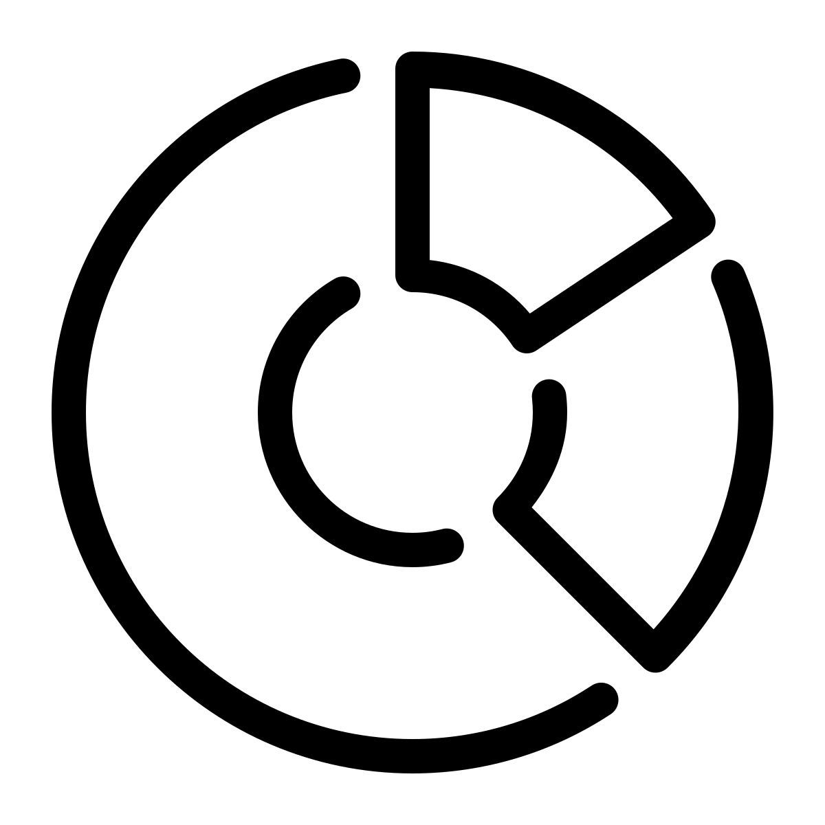 parakeet line style doughnut chart icon