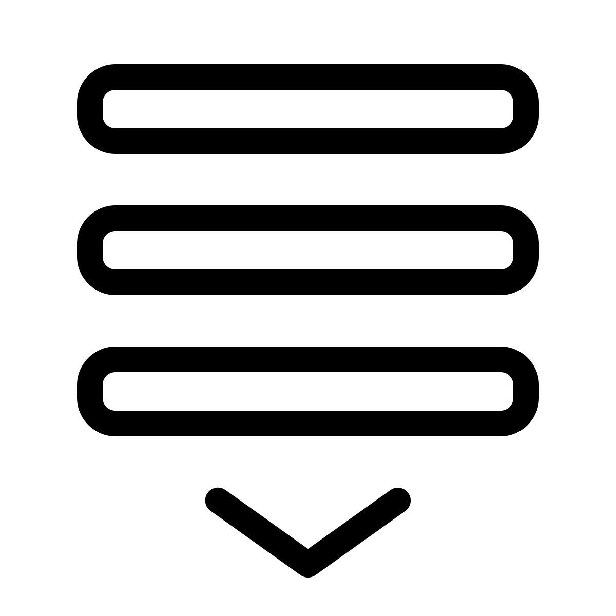 parakeet line style trascinare l'elenco verso il basso icon