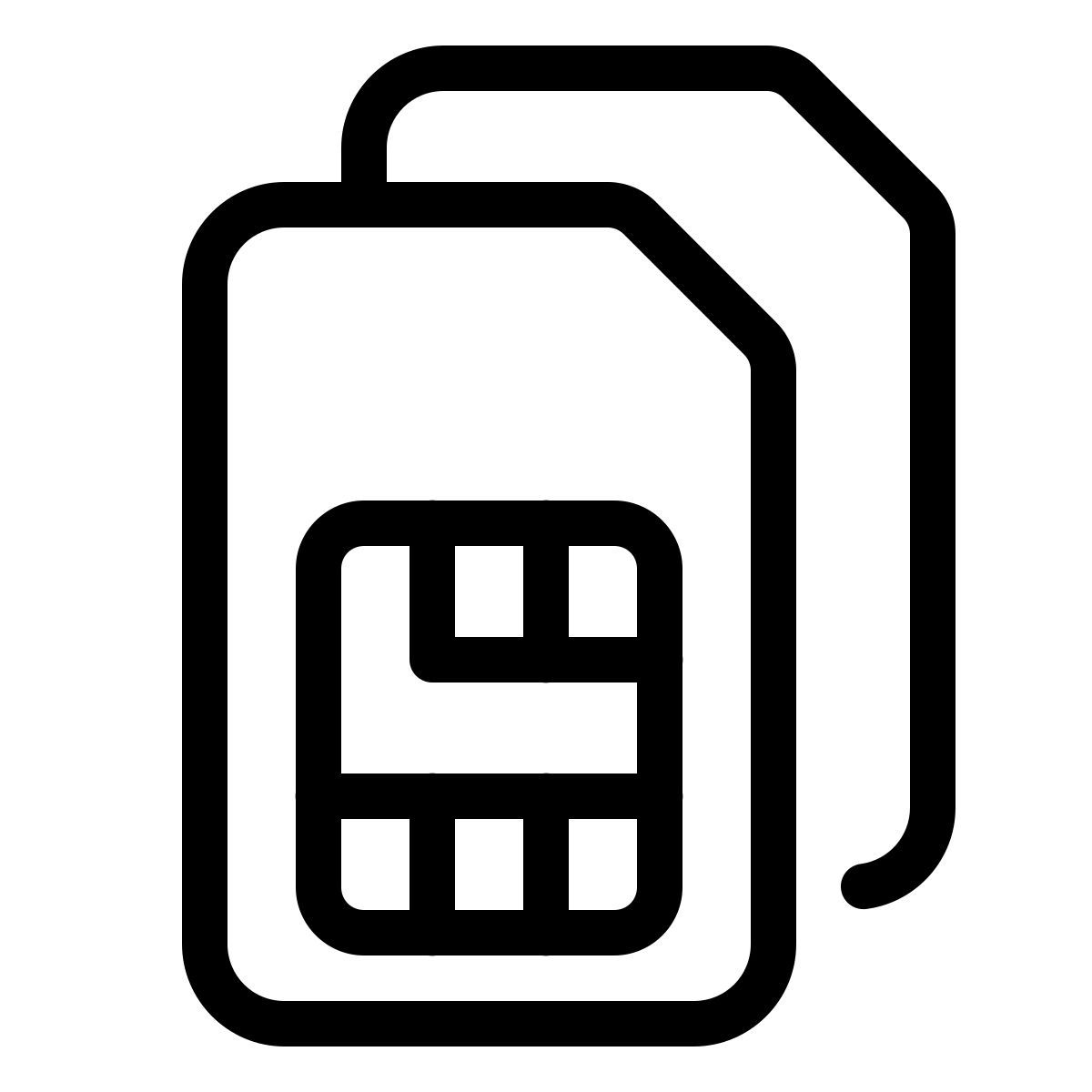 parakeet line style dual sim icon