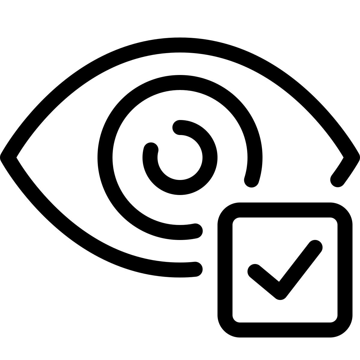 parakeet line style eye checked icon