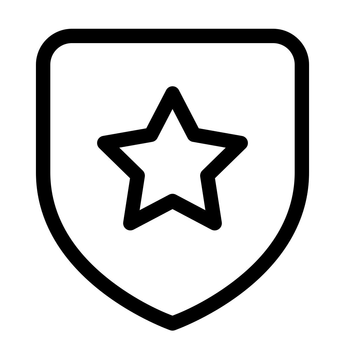 parakeet line style favorites shield icon