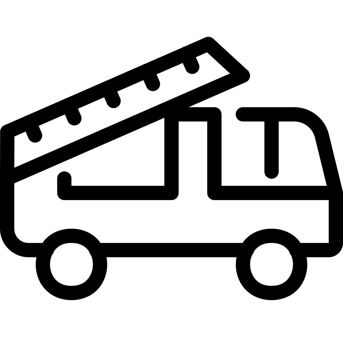 parakeet line style fire truck icon