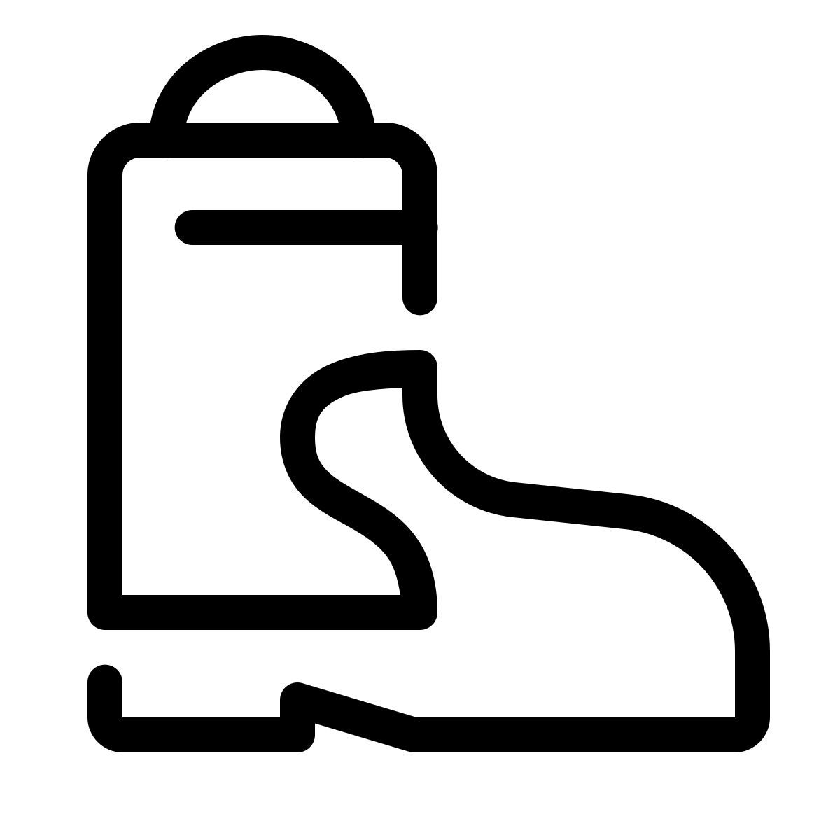 parakeet line style work boot icon
