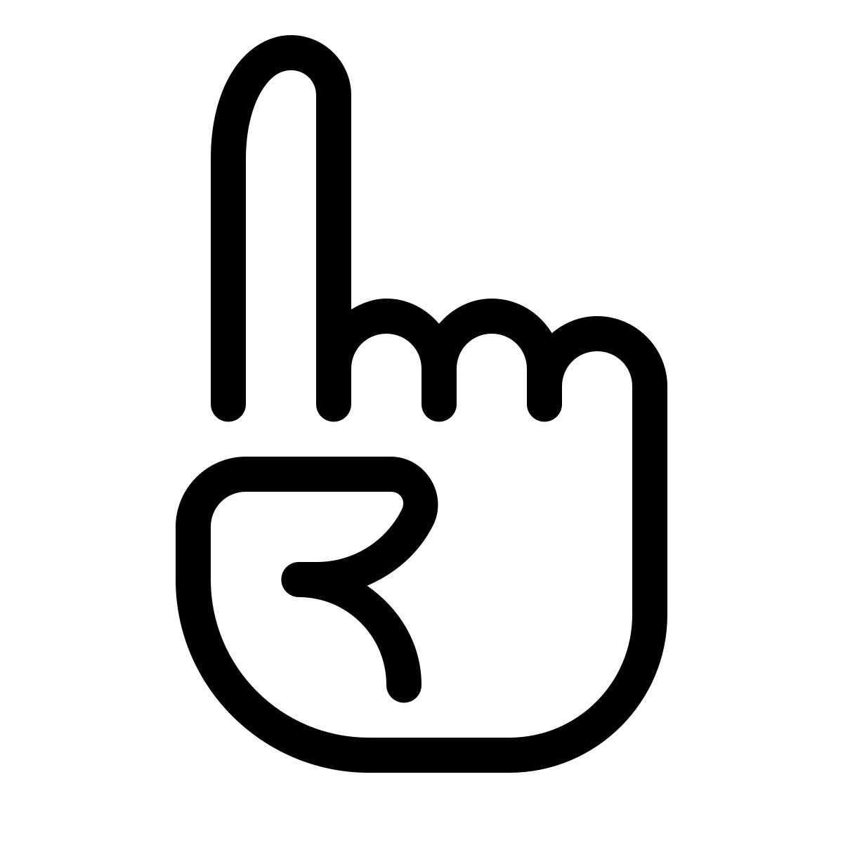 parakeet line style dedos de espuma icon