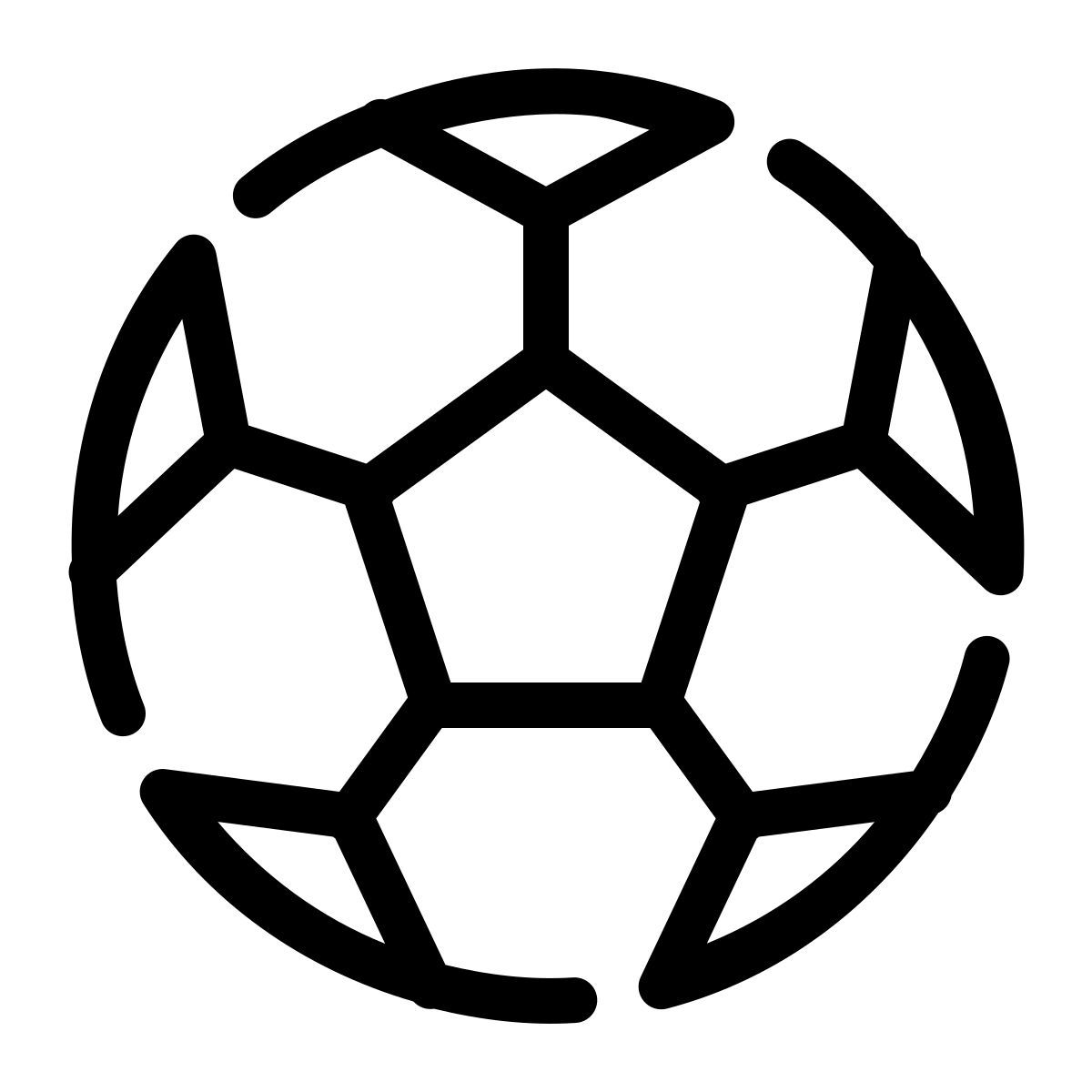 parakeet line style soccer ball icon