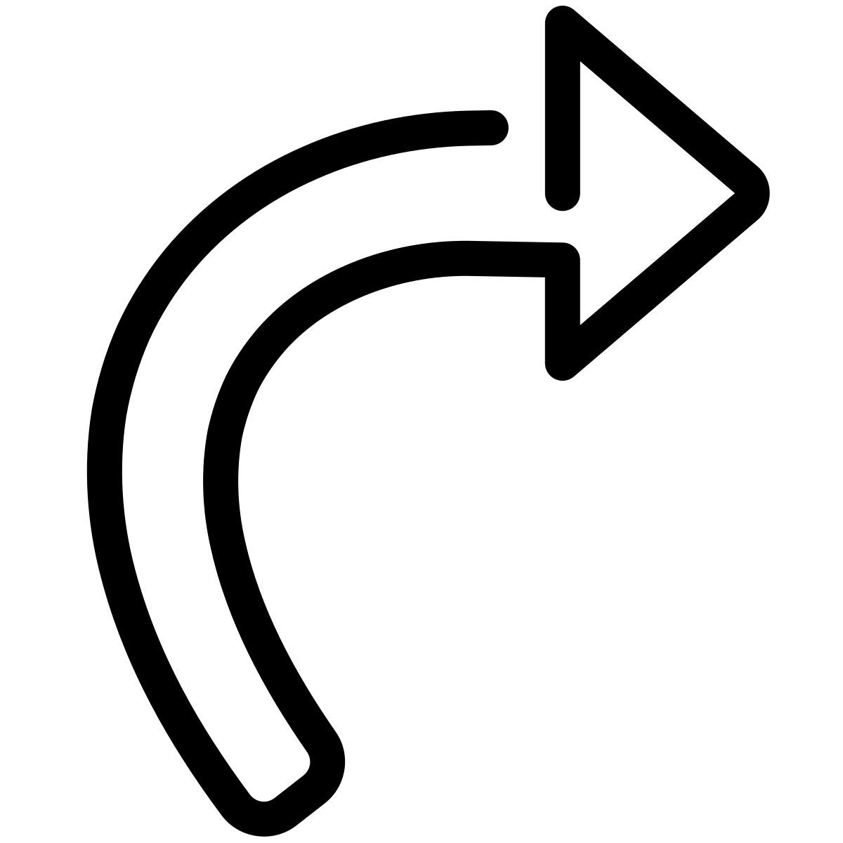 parakeet line style freccia avanti icon