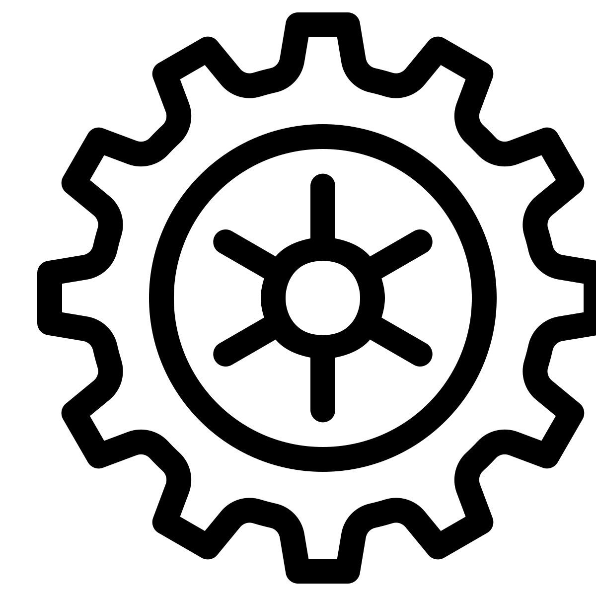 parakeet line style engrenage icon