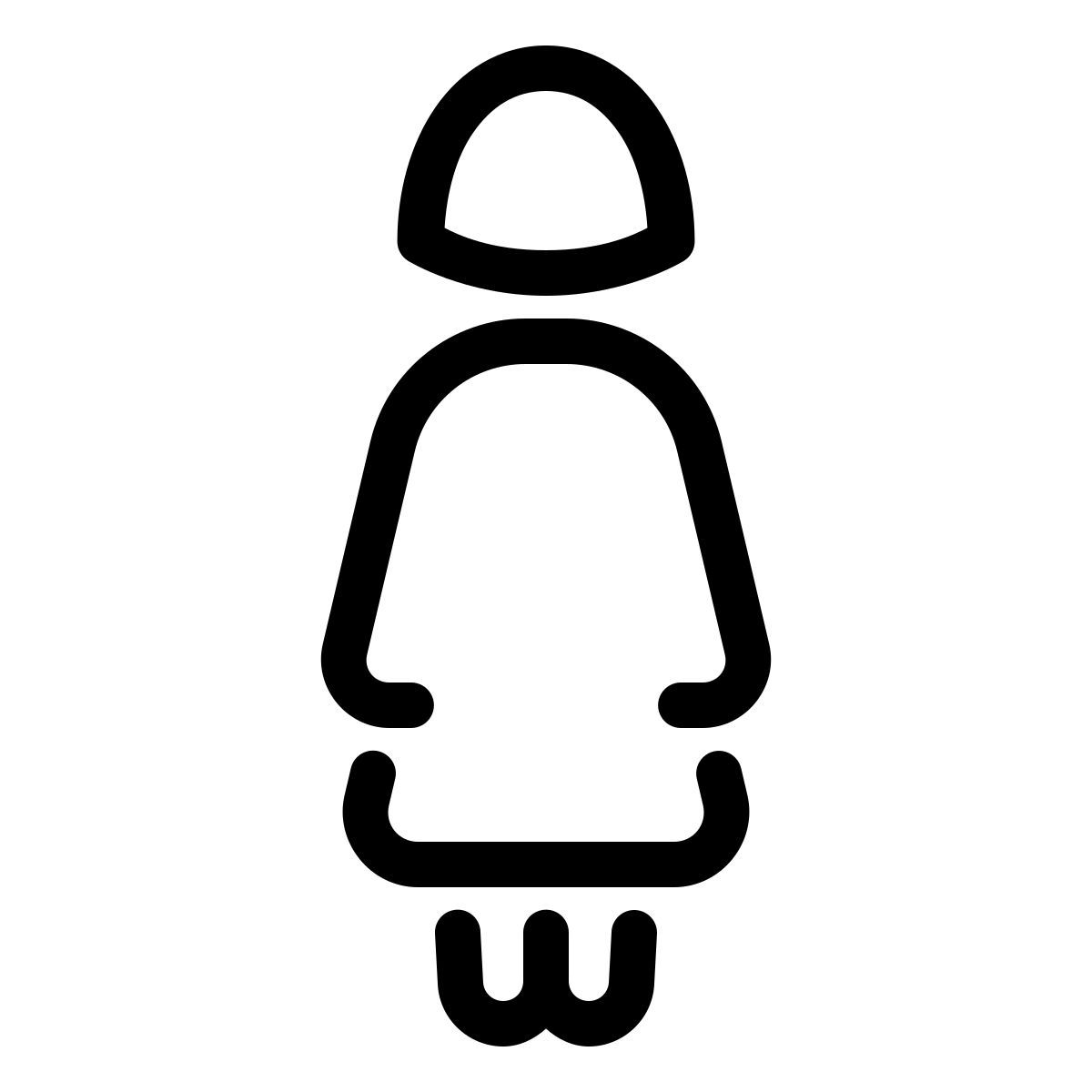 parakeet line style niña icon