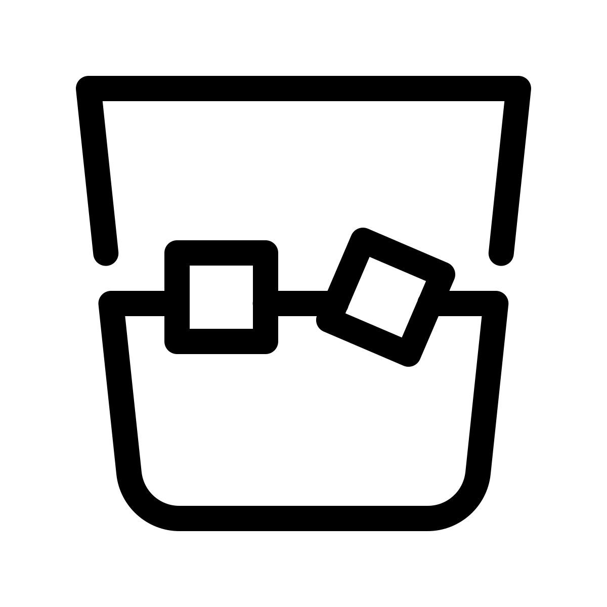 parakeet line style bicchiere di whisky icon