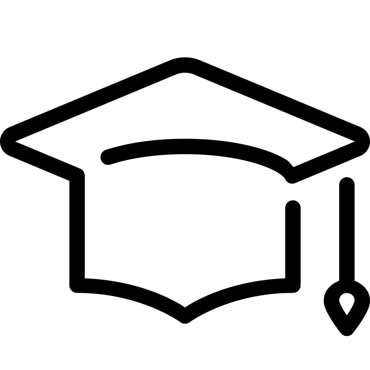 parakeet line style 졸업 모자 icon