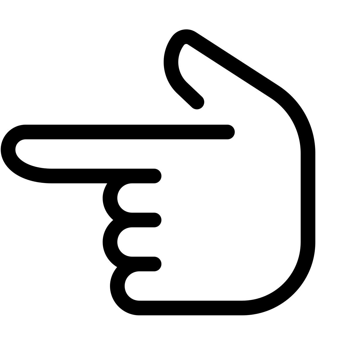 parakeet line style mano izquierda icon