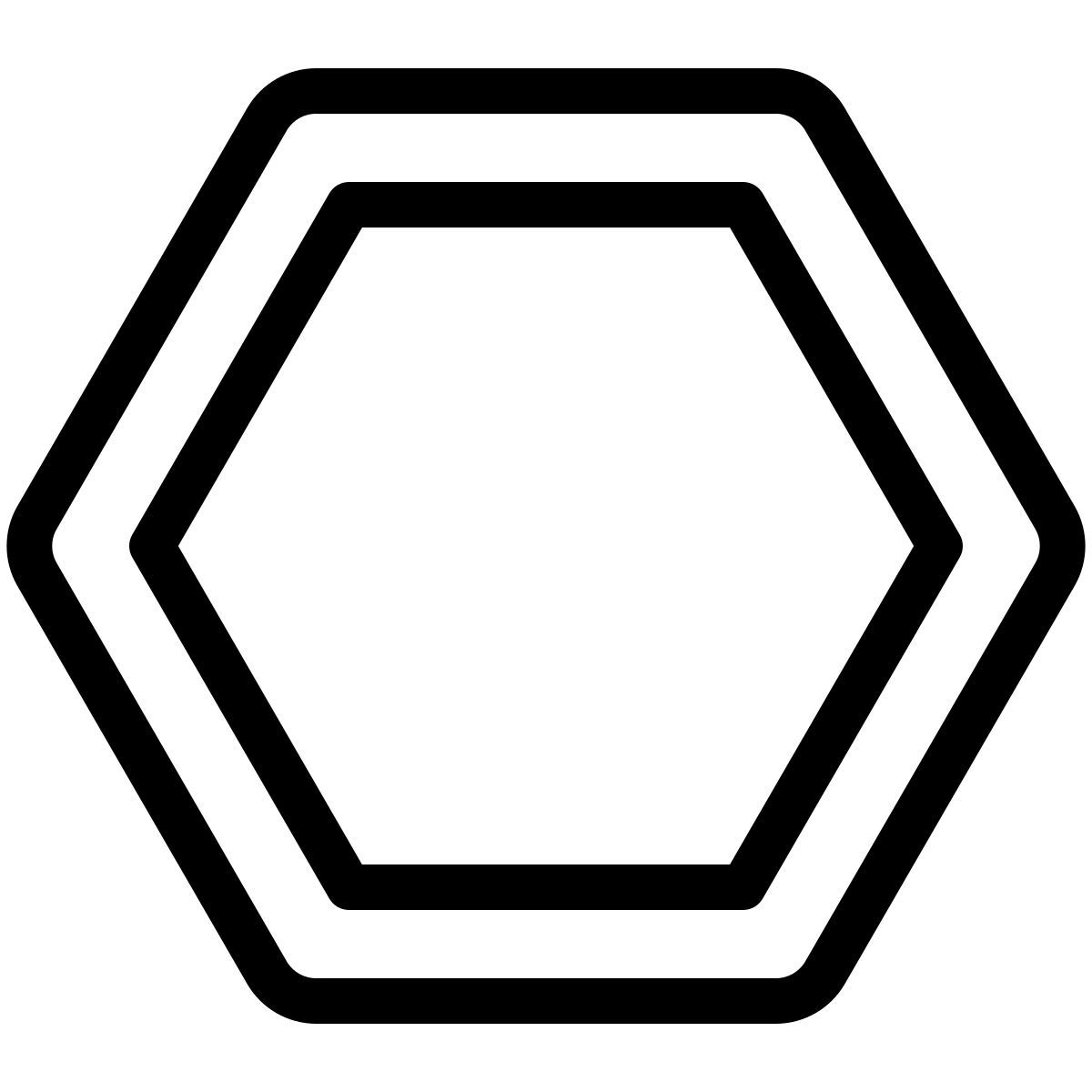 parakeet line style hexagon icon