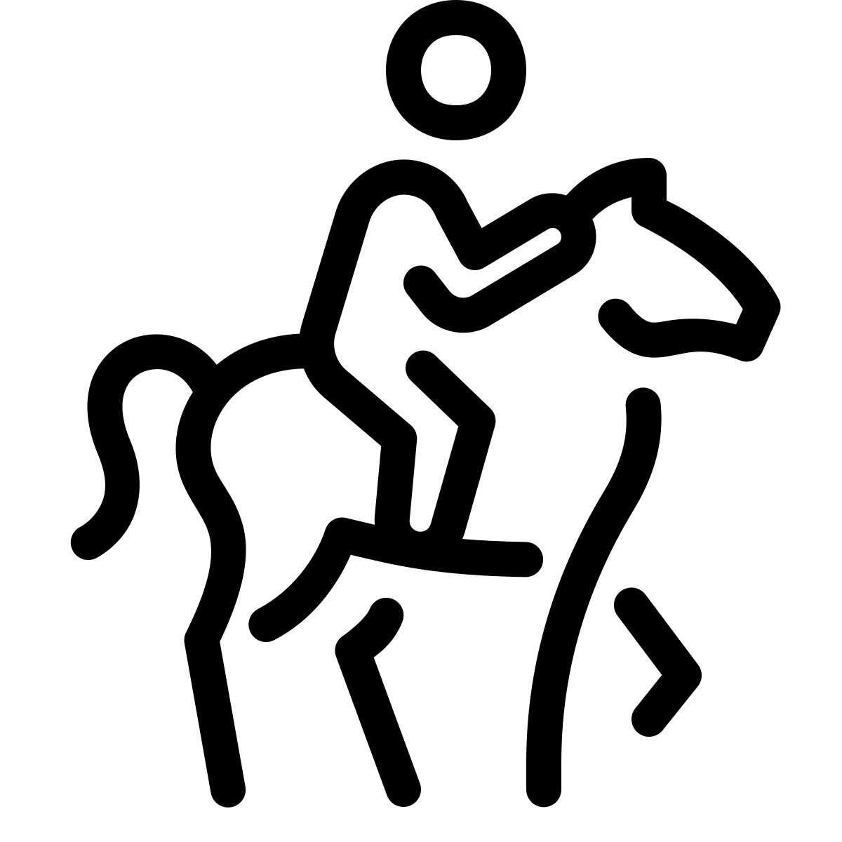 parakeet line style 骑马 icon