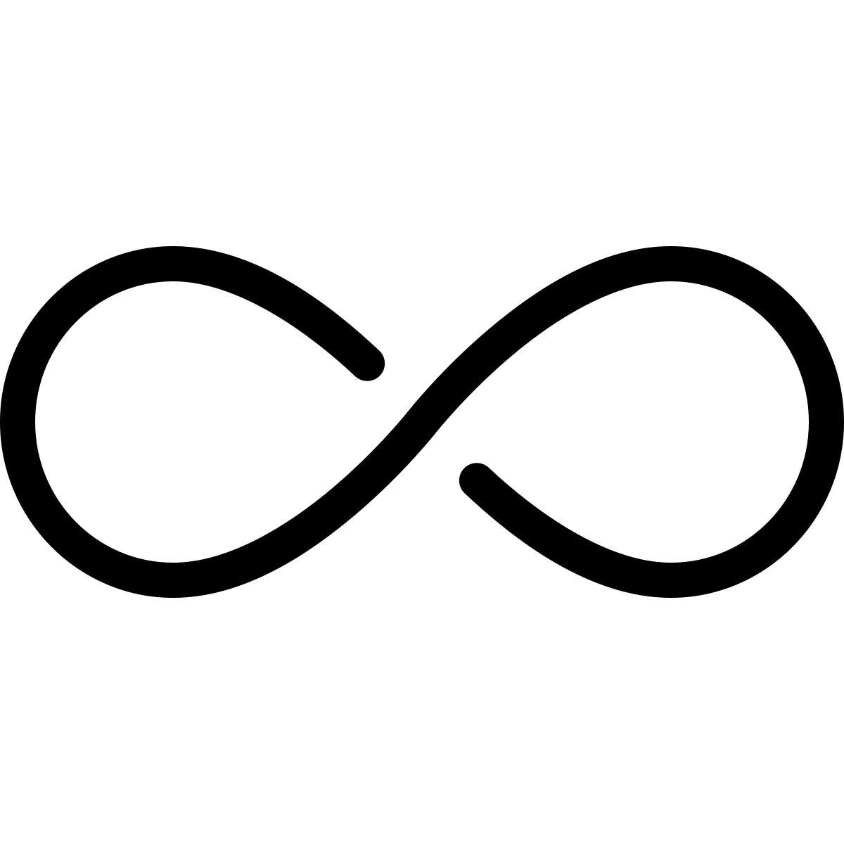 parakeet line style infinity icon