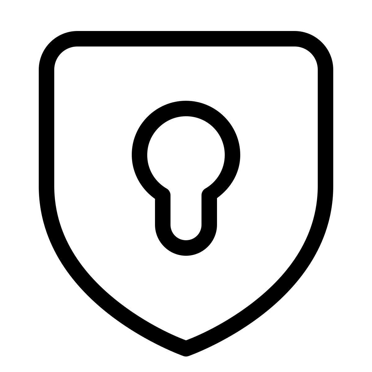 parakeet line style security lock icon