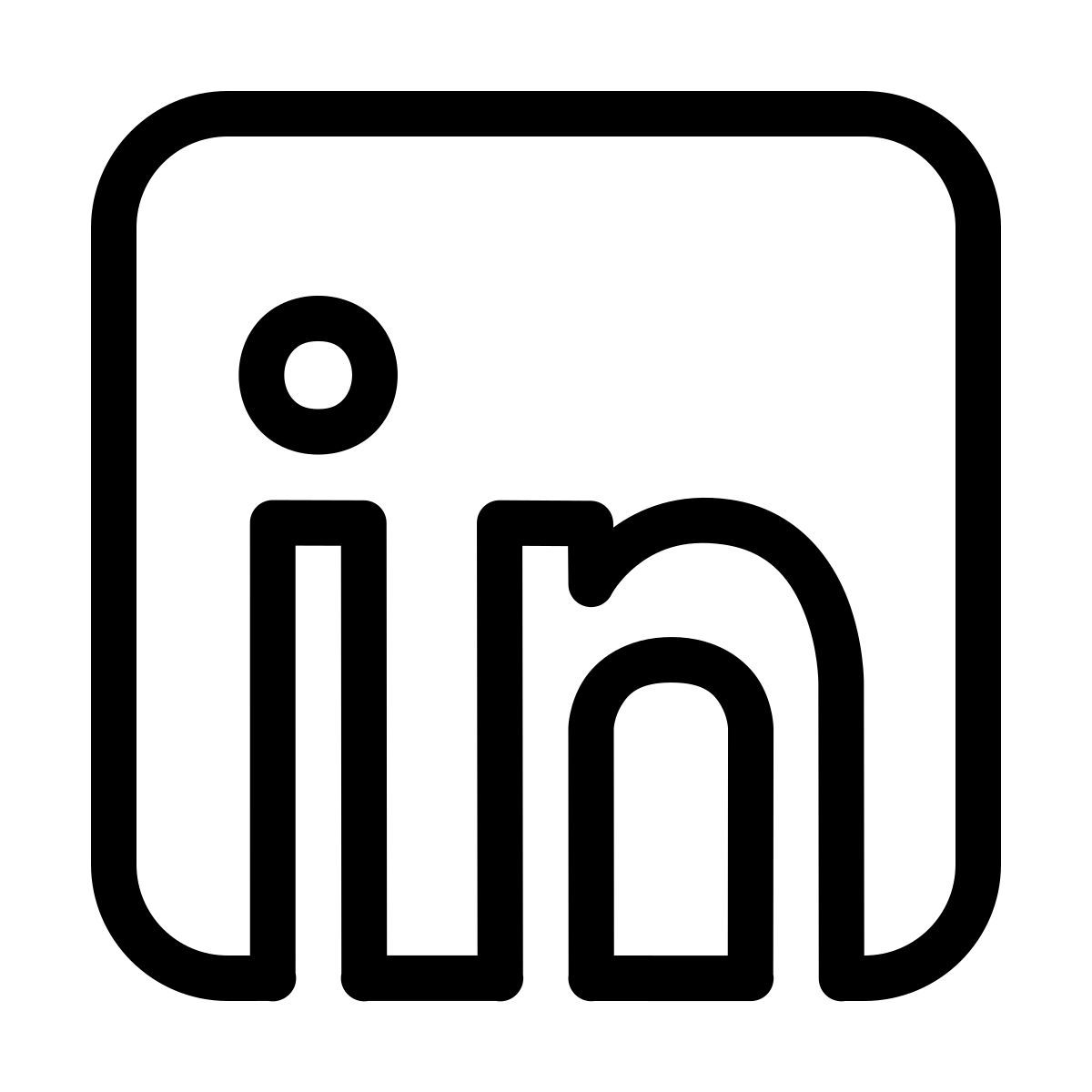 parakeet line style linkedin icon