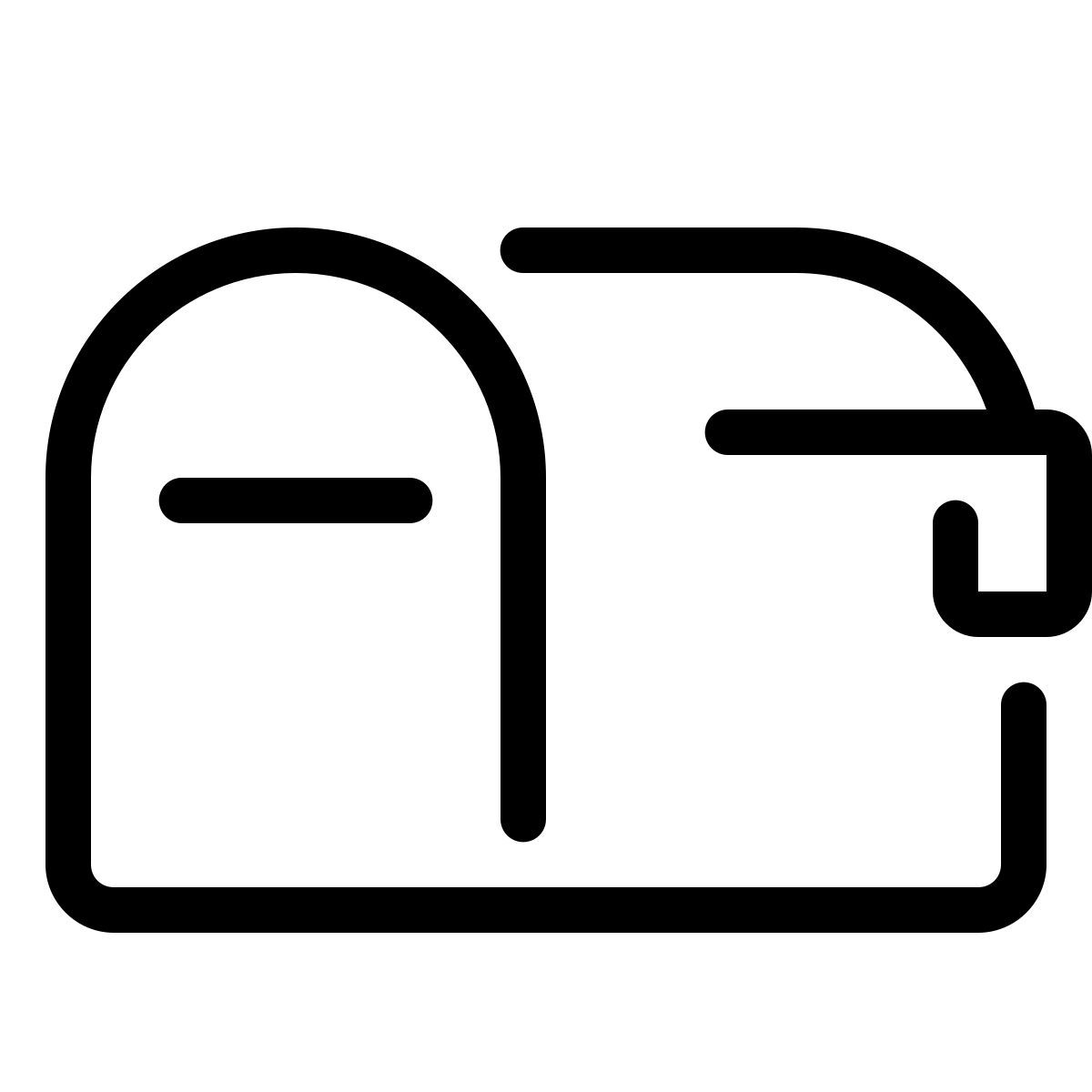 parakeet line style cassetta postale chiusa bandiera giù icon