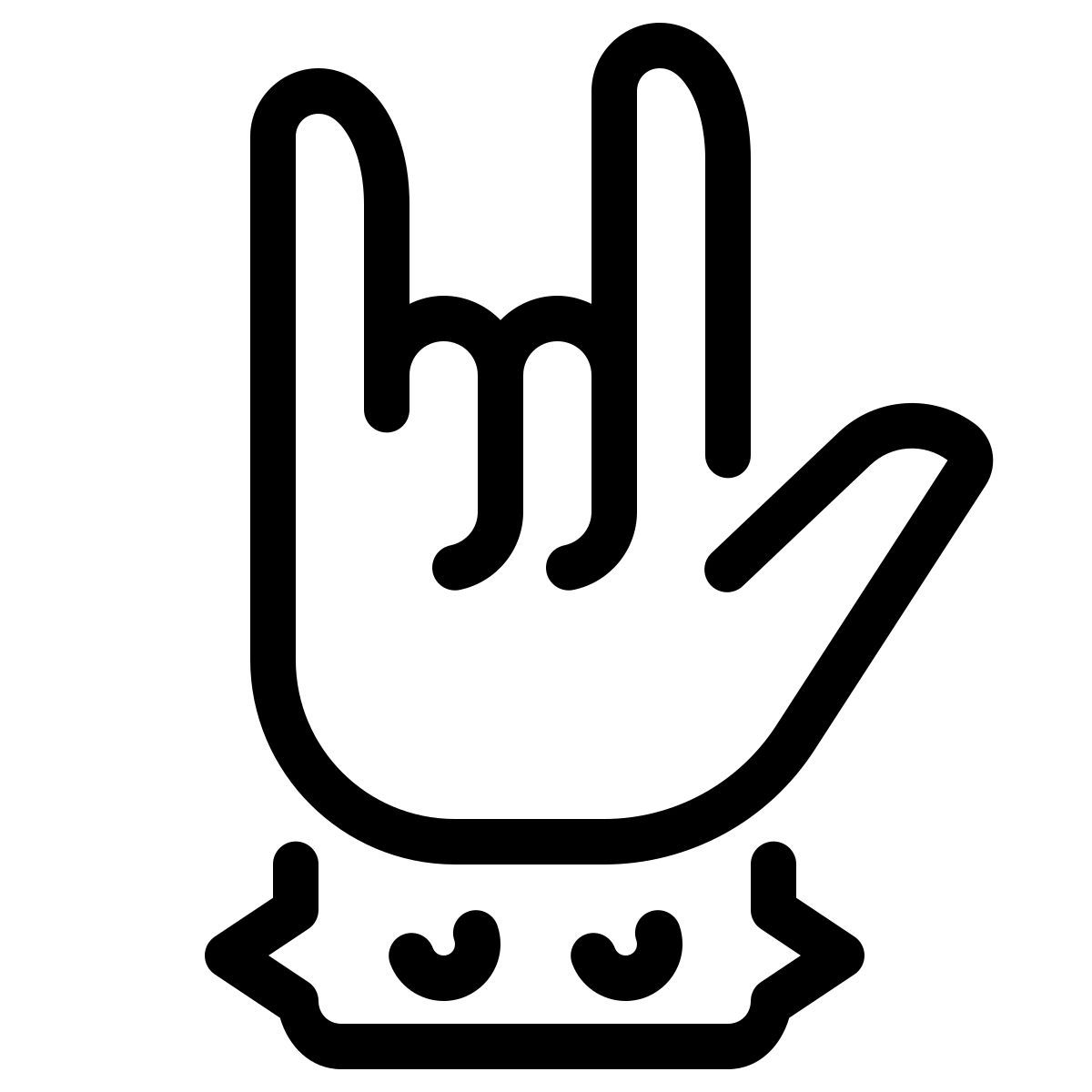 parakeet line style música metal icon