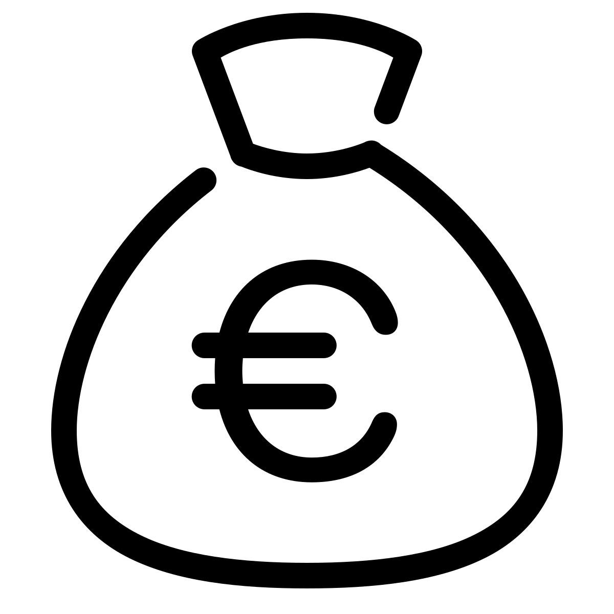 parakeet line style 钱袋子欧元 icon