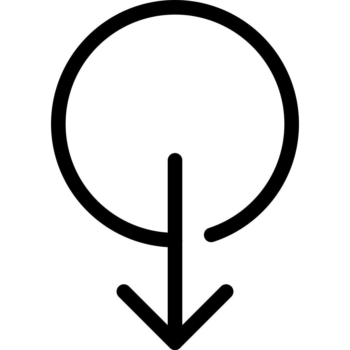 parakeet line style move down icon