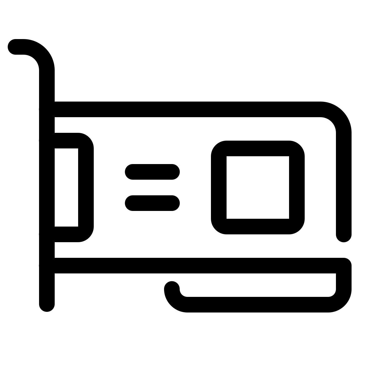 parakeet line style network card icon