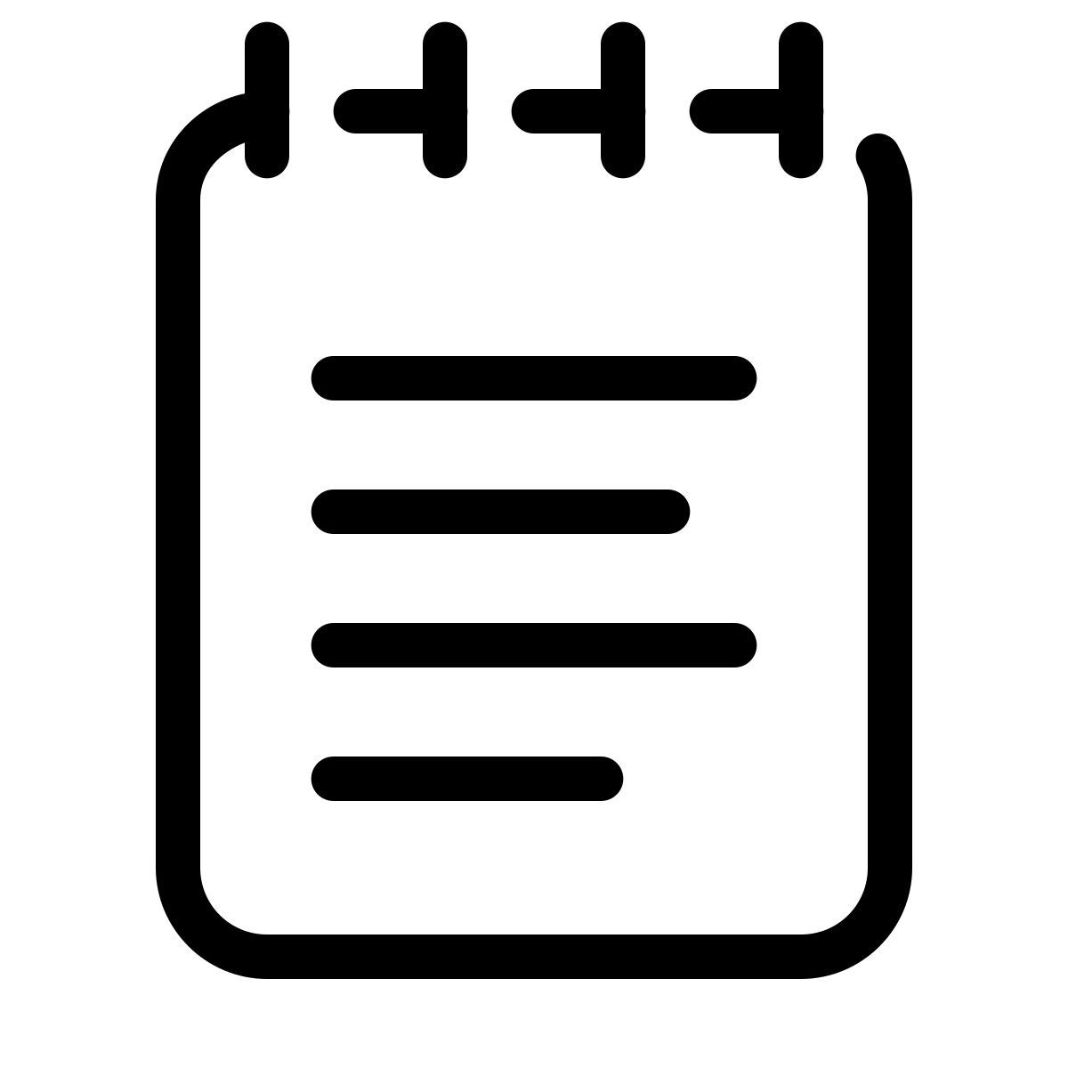 parakeet line style notepad icon