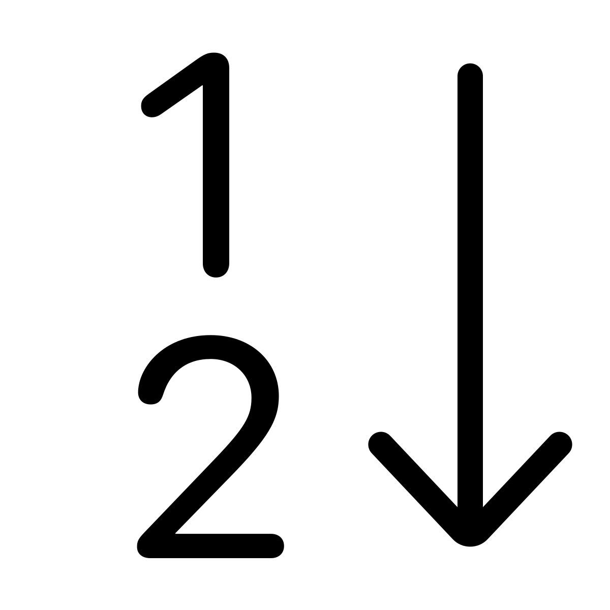 parakeet line style ordinamento numerico icon