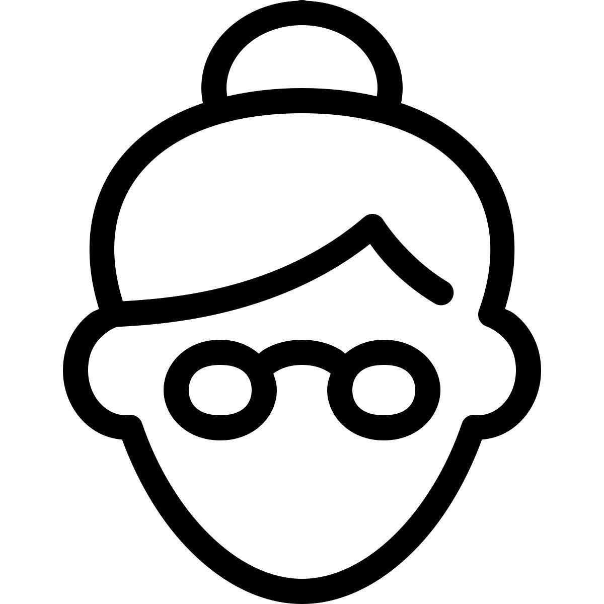 parakeet line style 老奶奶 icon