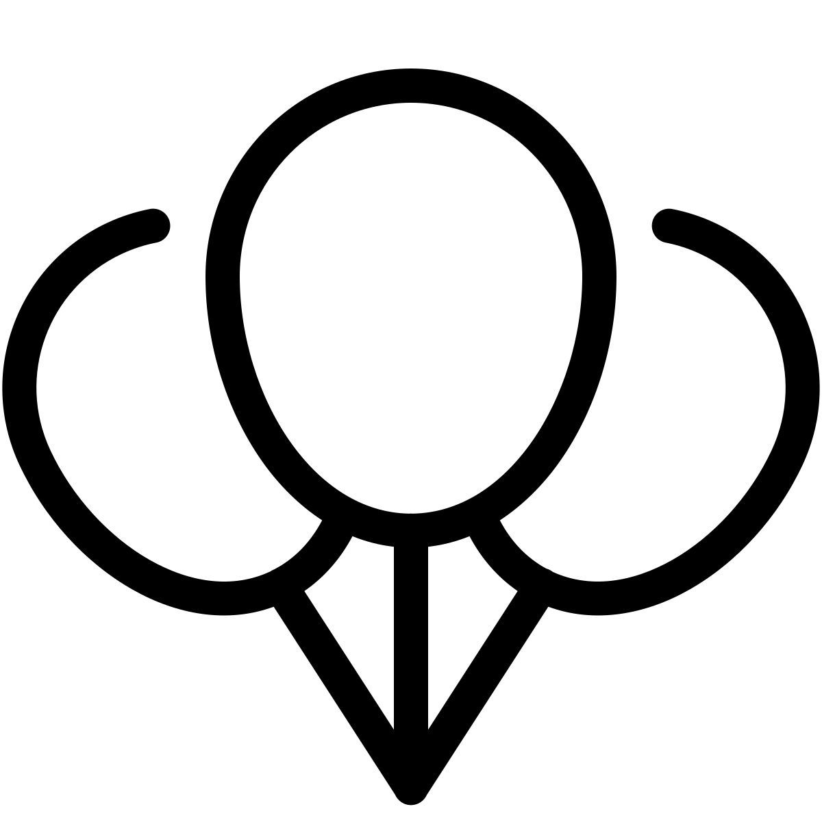 parakeet line style palloncini da party icon