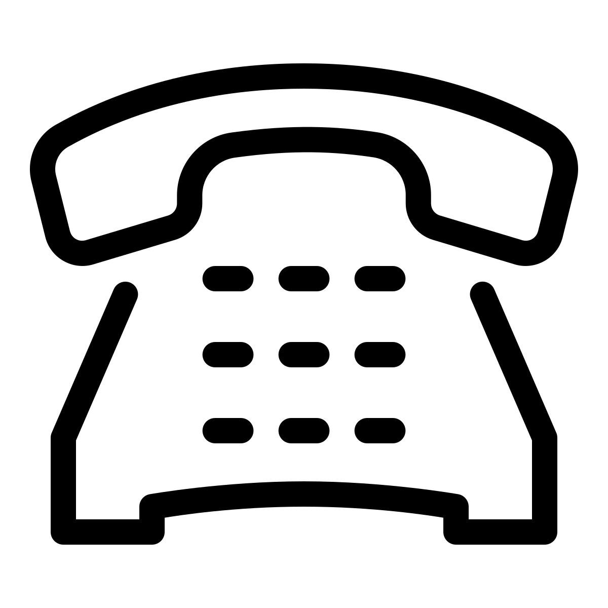 parakeet line style unverwendetes telefon icon