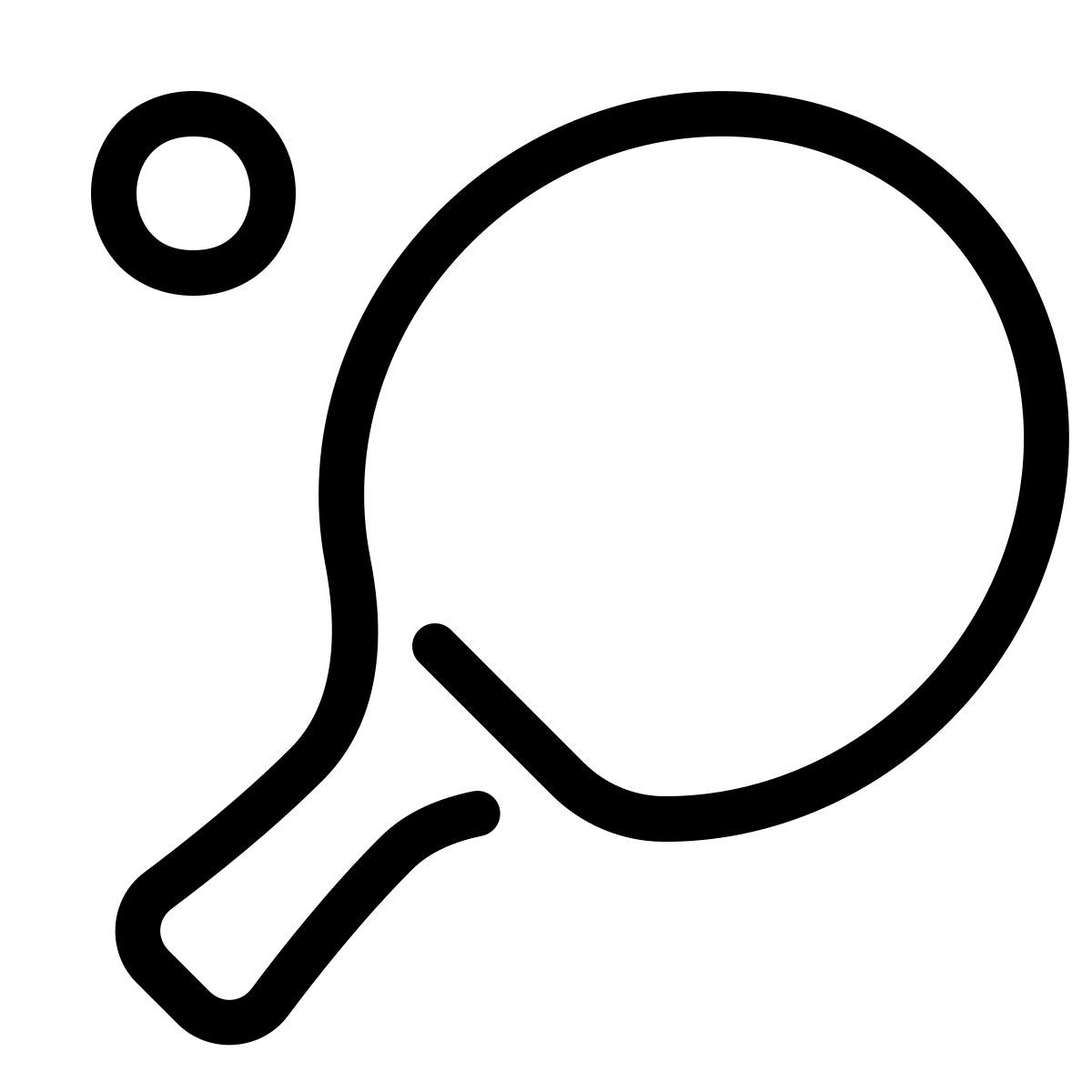 parakeet line style ping pong icon