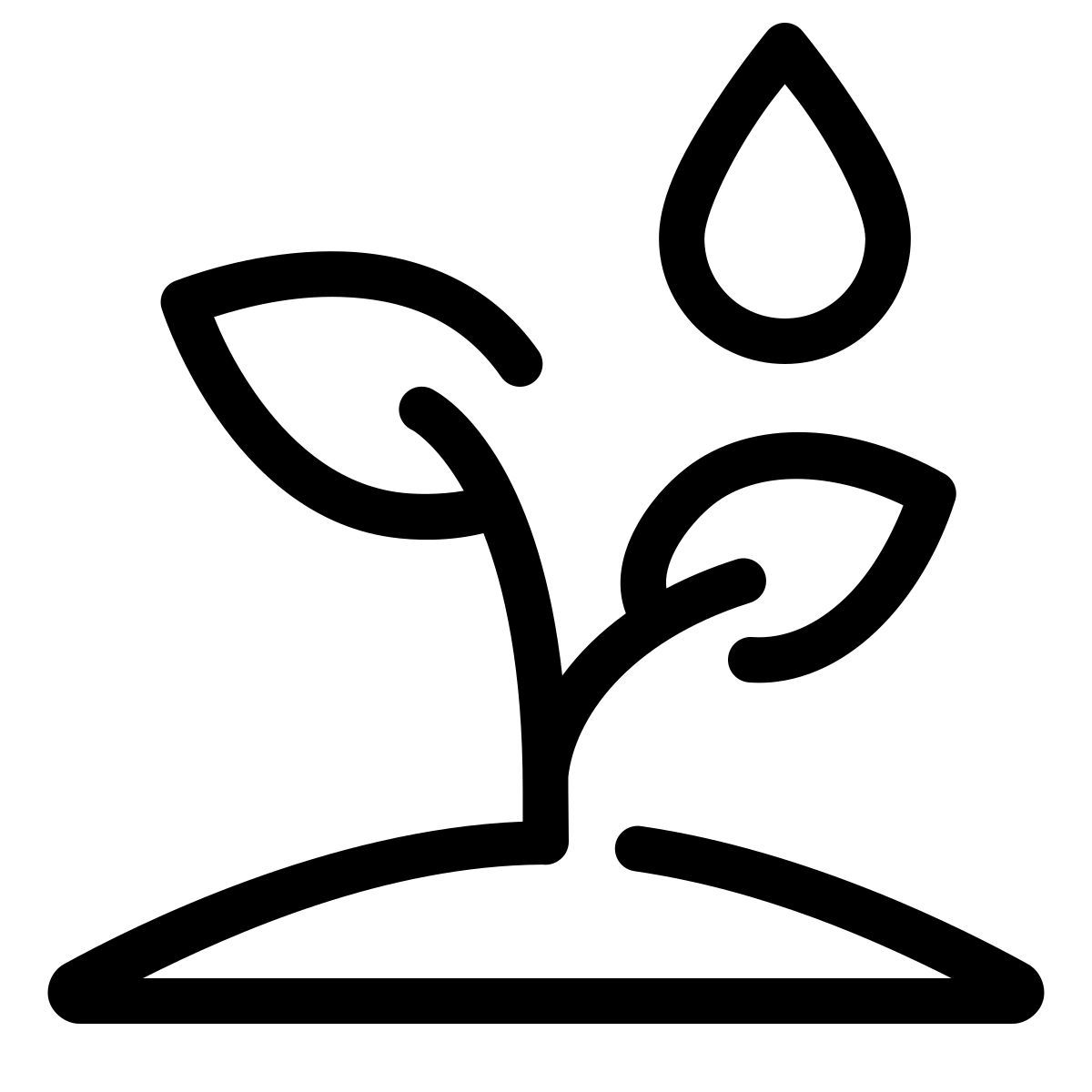 parakeet line style pianta sotto la pioggia icon