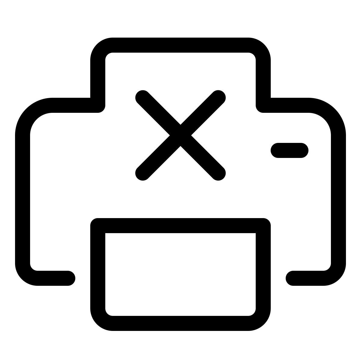 parakeet line style printer out of paper icon