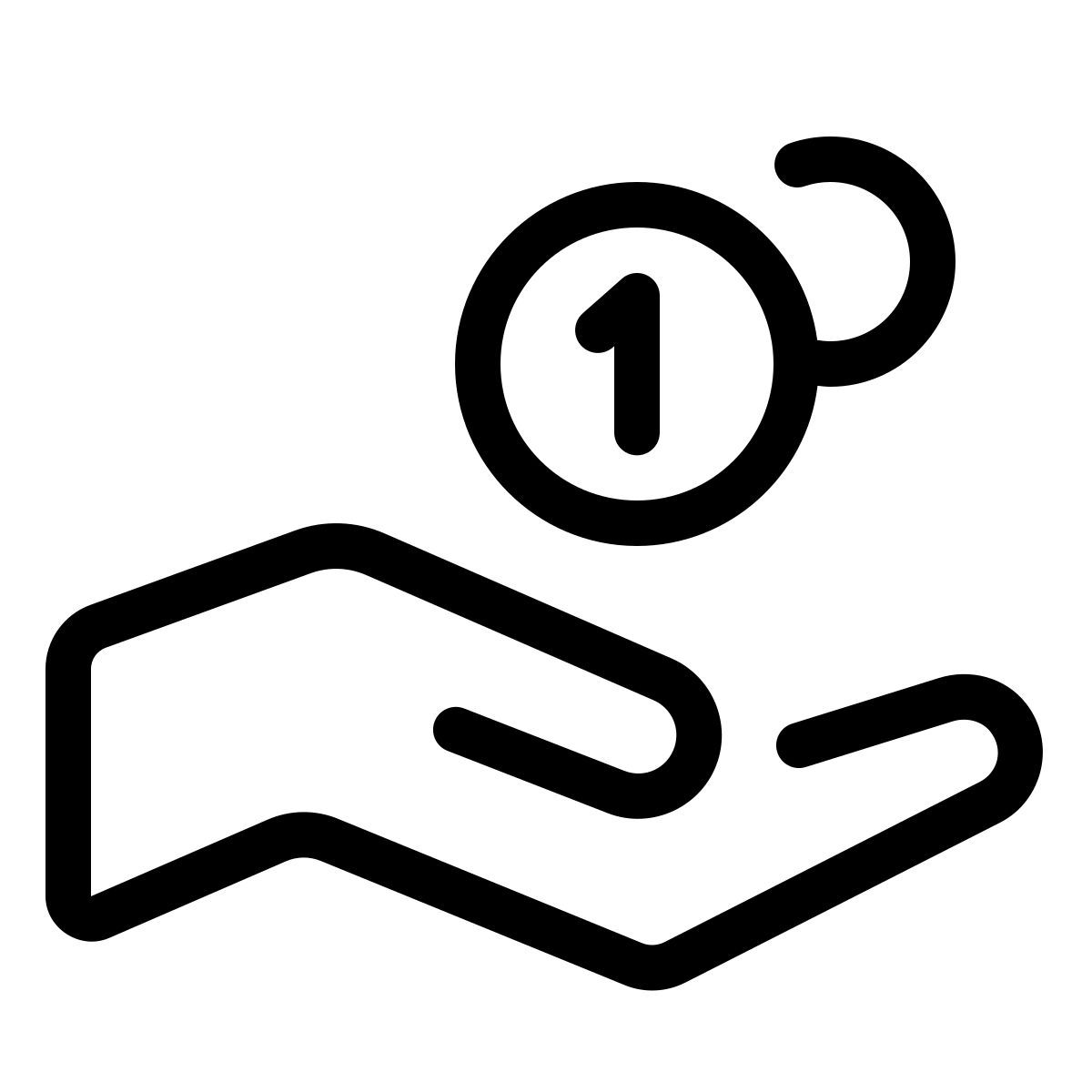 parakeet line style 接受现金 icon