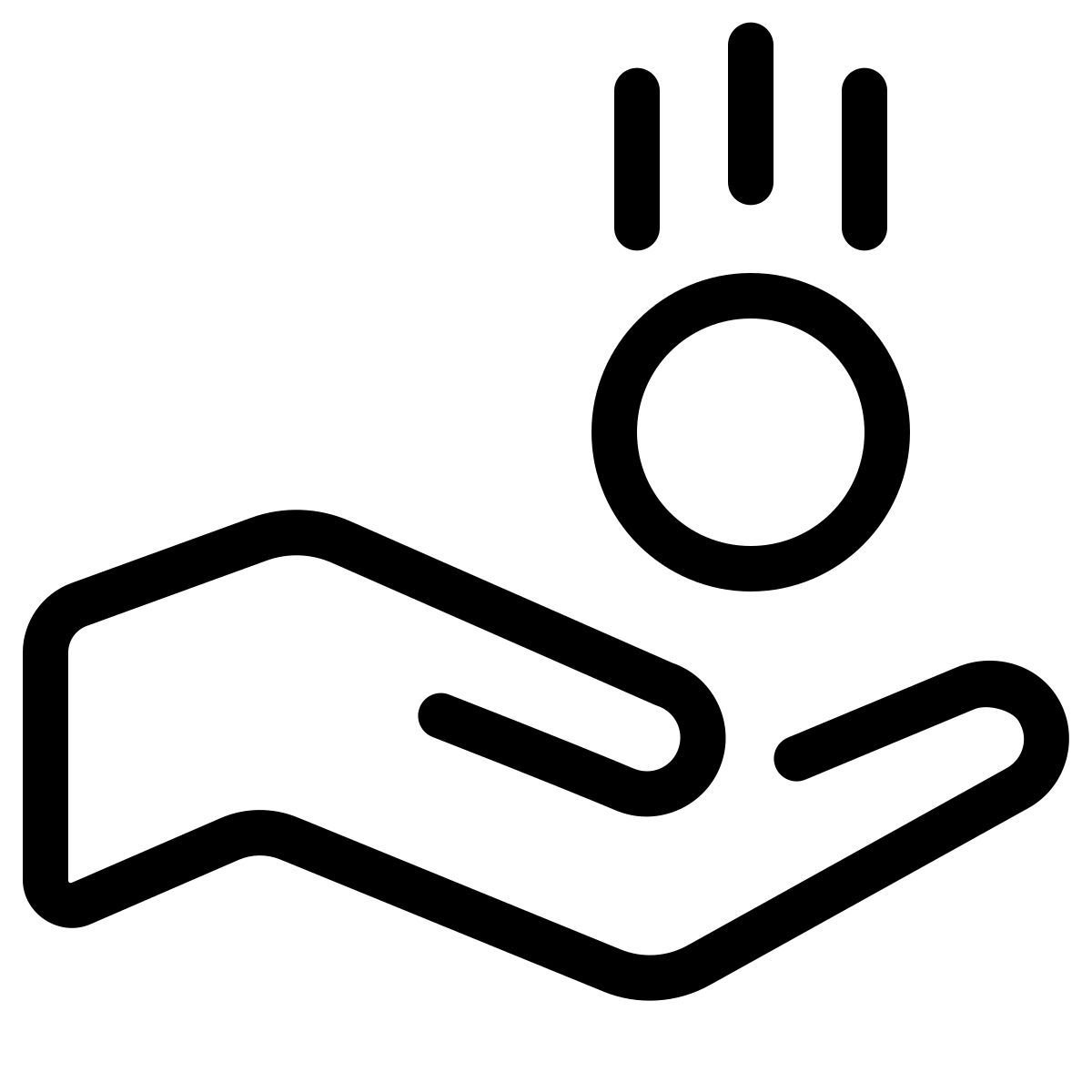 parakeet line style recibir cambio icon