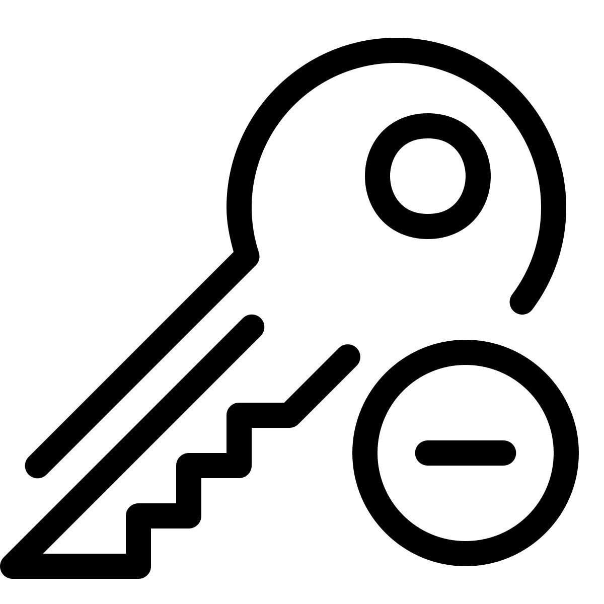 parakeet line style rimuovi chiave icon